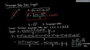 Pelajaran Soal Rumus Simpangan Baku Data Tunggal Wardaya College