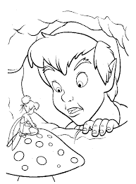 Disney Peter Pan And Tinkerbell Coloring Page Tinkerbell Coloring Pages Cartoon Coloring Pages Peter Pan Coloring Pages