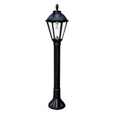 Polaris Bollard Solar Light With Gs Solar Led Light Bulb Black Finish 178000 Caravelle Lighting Inc