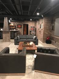 Chairs On Wooden Slabs That Act Like A Lazy Suzan Basement Inspiration Cozy Basement Basement Design