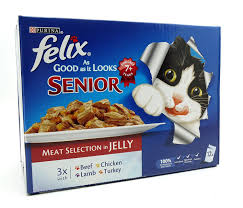 Felix Good As It Looks Senior Meat Selection In Jelly 12 X 100g Bulk Deal Of 4 4800g Cat Food Coupons Cat Food Reviews Cat Food Allergy