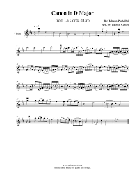 1st Violin Sheet Music For Canon In D Major From La Corda D Oro Primo Passo Violin Sheet Music Sheet Music Violin Music