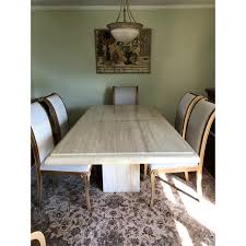 Check spelling or type a new query. Italian Travertine Marble Dining Table Set 7 Pieces Chairish