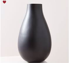Sleek Black Vase In 2020 Black Vase Colored Glass Vases Vase