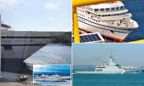 Venezuelan Warship Rams German Cruise Liner Daily Mail Online