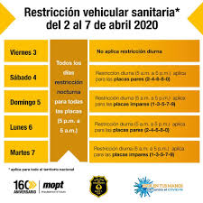 The word restriccion means restriction, and the word vehicular means vehicle, meaning that the phrase means vehicle. Seinforma Restriccion Vehicular Para Municipalidad De Montes De Oca Facebook