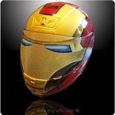Superhero Inspired Motorbike Helmets Design Mash Iron Man Motorcycle Helmets Custom Motorcycle Helmets