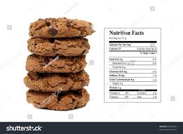 Stack Chocolate Chip Cookies Nutrition Facts Stock Photo Edit Now 29242462