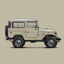 40 Series Land Cruiser Mobil Kendaraan Desain Logo