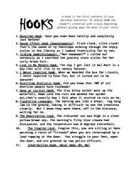 Writing Hooks Teacherspayteachers Com Writing Hooks Creative Writing Lesson Writing Lessons
