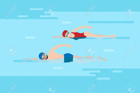 Cute Cartoon People Swim In The Pool Royalty Free Cliparts, Vectors, And Stock Illustration. Image 103365323.
