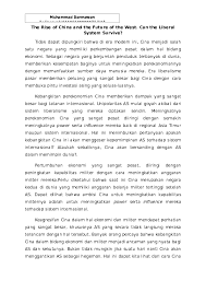 Squad, pernah dengar tentang pahlawan devisa negara? Doc The Rise Of China And The Future Of The West Can The Liberal System Survive Muhammad Ardiansyah Academia Edu