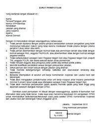 Bersedia mengganti biaya jika mengundurkan diri sebagai cpns. Cara Membuat Surat Pernyataan Pendaftaran Cpns 2018 Dan Contohnya
