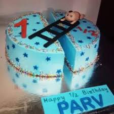 And also a pink crown with 1/2 numbers. Half Year 6 Month Birthday Cakes Archives Cake Carnival Online Cake Fruits Flowers And Gifts Delivery