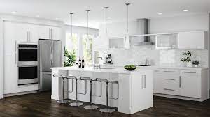 The door is built by placing. Edgeley Wall Cabinets In White Kitchen The Home Depot Flat Panel Kitchen Cabinets Kitchen Cabinet Styles Home Depot Kitchen