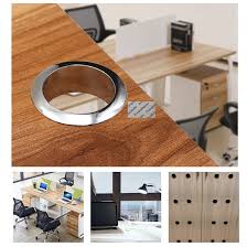 Our wire cable grommets for desks are available in either plastic or metal round shaped grommets. With Brush Computer Table Surface Cable Tidy Management 50mm 5x Polished Chrome Desk Grommets Nails Screws Fasteners Grommets