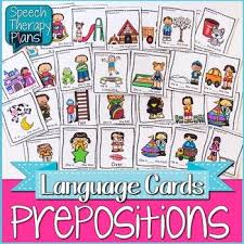 Preposition Picture Cards Are Perfect For Any Speech Therapy Session Addressing Language Goals Address Prepositi Prepositions Flashcards Preposition Pictures