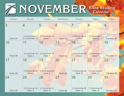 November 2019 Daily Bible Reading Calendar In Gods Image