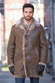 Dominic Double Breasted Long Haired Beaver Fur Coat Leather Jacket Outfit Men Sheepskin Coat Mens Leather Coats