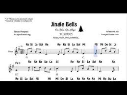 Jingle Bells Partitura Con Notas Y Acordes Flautas Violin Oboe Villancico Youtube Oboe Jingle Bells Sheet Music