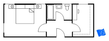 The walk in closet needs to be at least 7 feet wide to get hanging space on each side plus a 3 foot wide aisle. Master Bedroom Floor Plans