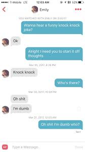 But honestly, what's wrong with that? Knock Knock Tinder