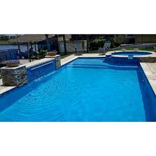 Aquatic Ocean Blue Glass Tile 2x2 Squares In 2020 Travertine Pool Pool Installation Pool Waterfall
