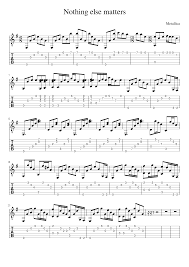 Life is ours, we live it our way. Nothing Else Matters Sheet Music For Guitar Solo Download And Print In Pdf Or Midi Free Sheet Music For Nothing Else Matters By Metallica Metal Musescore Com