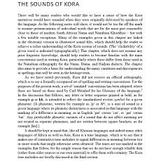 Kora A Lost Khoisan Language Chapter 3 The Sounds Of Kora South African History Online