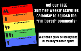 That way, when your child comes to you with the i'm bored (what are you going to do to fix it?) remark, simply point them to the list to help them come up with an idea. How To Not Go Crazy With Your Kids Home This Summer