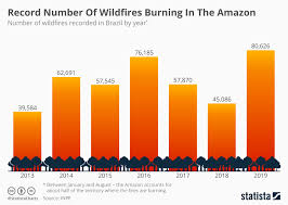 Chart Record Number Of Wildfires Burning In The Amazon