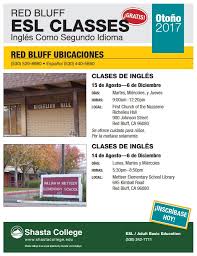 El instructor está certificado en ambos estados (florida y georgia), además, tiene licencia como. Esl Fall 2017 Red Bluff Espanol Flyer Better Jobs