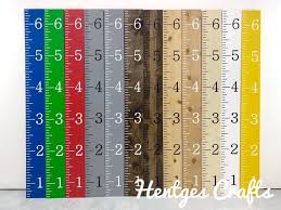 Wood Growth Chart Ruler Hand Painted Homemade Giant Rulers