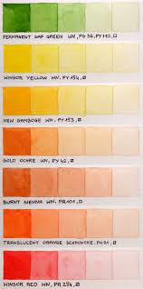 Color Chart Of Winsor Newton Professional And Schmincke