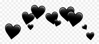 Download Hd Download Hearts Black Emoji Transparent Background Black Heart Emoji Crown Clipart And Use The Free Cli In 2020 Black Heart Emoji Heart Emoji Black Emoji