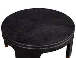 Modern coffee table in white high gloss with modern luxury led organizer storage cabinet furniture living room various colors us shipping. Modern Black And Brass Round Coffee Table Carrocel Fine Furniture