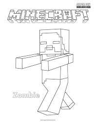 More video games coloring pages. Minecraft Zombie Coloring Page Super Fun Coloring