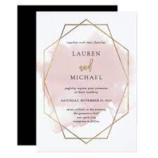 Metropolitan Wedding Faux Gold And Blush Invitation Zazzle Com Blush Invitations Wedding Invitation Cards Wedding Cards