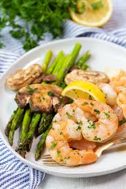 Low Calorie Sheet Pan Dinner Shrimp Asparagus Easy Peasy Meals