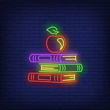 Download School Textbooks Neon Sign For Free V 2020 G Shablony Instagram Ikonki
