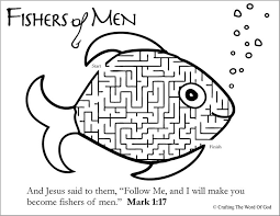 Click on the coloring page to open in a new window and print. Fishers Of Men Crafting The Word Of God