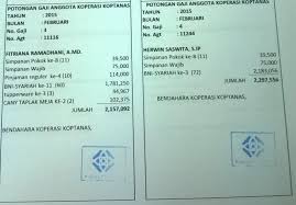 Untuk mendapatkan pengesahan akta pendirian koperasi, pendiri atau kuasa para pendiri mengajukan permintaan pengesahan secara tertulis kepada menteri melalui. Contoh Slip Gaji Karyawan Koperasi Simpan Pinjam