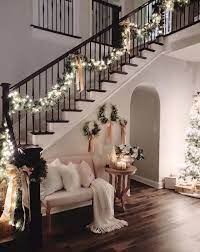 Pin By Victoria Vera On Christmas Decorations Christmas Entryway Christmas Staircase Christmas Home