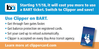 Clipper card, used in the. Get Clipper And Save New Fares Effective Jan 1 2018 Bart Gov