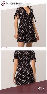 Tilly S Cute Black Floral Wrap Dress Wrap Dress Floral Wrap Dress Dresses