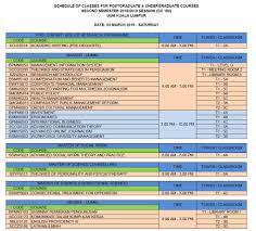 It is regularly ranked among the world top 50 and the french top 15. Schedule Of Classes For Uum Kuala Lumpur Official Facebook