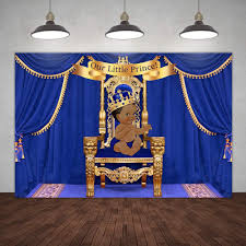 Safari inspired lion king baby shower with welcome little one mommy pin, simba and pumbaa face spoons, jungle. Amazon Com 5 3ft Royal Little Prince Boy King Baby Shower Backdrop Blue Curtain Gold Crown Theme Party Banner Decorations Ethnic Black Boys Newborn 1st Birthday Cake Table Supplies Portrait Shooting Photo Props Camera