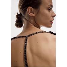 NWT Zara Knit Dress with Chains Black