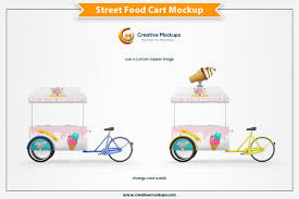 Street Food Cart Mockup Food Cart Street Food Label Design