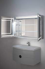 These bathroom mirror cabinets bring together ample shelf space to store toiletries and keep medicines out of the reach of young children. Lea Demist Cabinet H 600mm X W 900mm X D 145mm Illuminated Mirrors